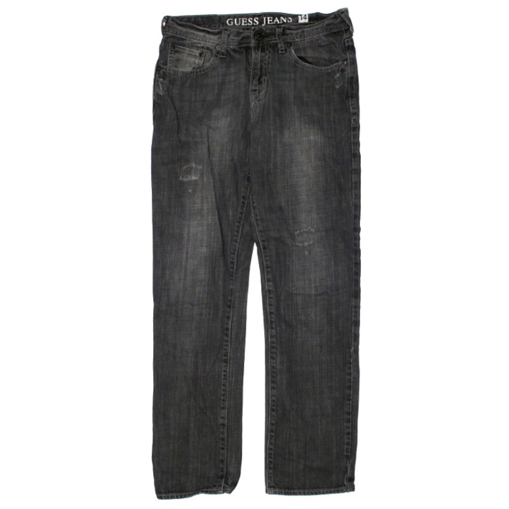 Guess Jeans Brit Rocker Slim Straight leg Jeans size  14 black kids black grey